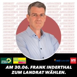 Am 30.06.2024 Frank Inderthal zum Landrat des Lahn-Dill-Kreises wählen
